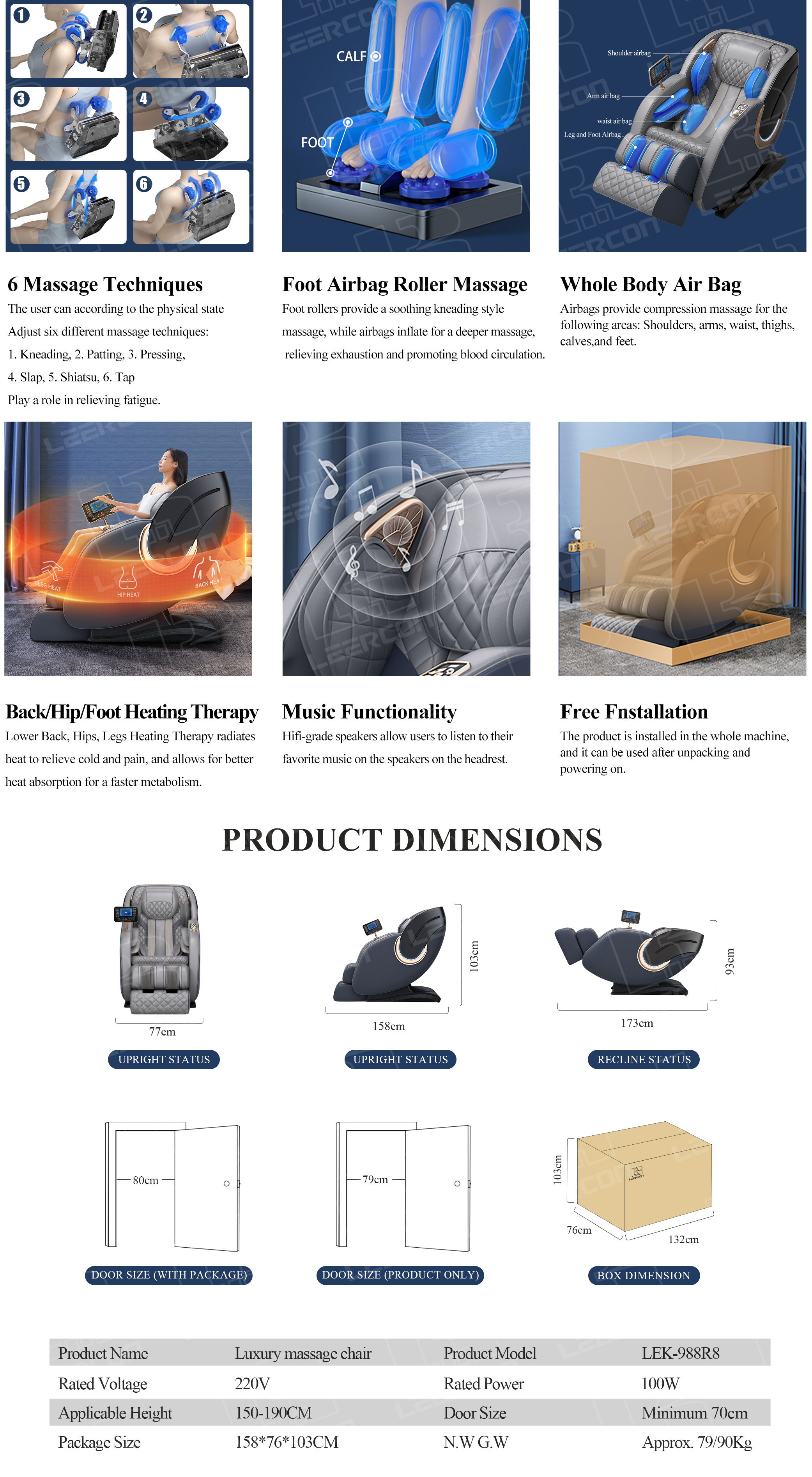 5D Zero Gravity Massage Chair